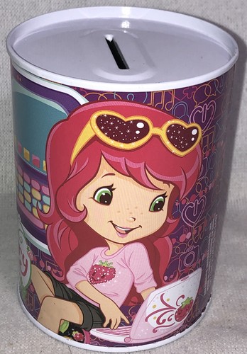 Strawberry Shortcake Metal Tin Coin Piggy Bank 4.5” x 3.25” - Picture 2 of 6