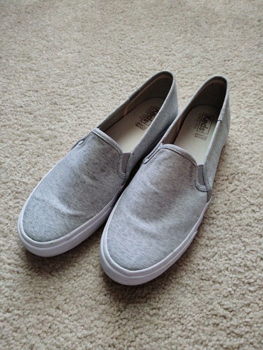Keds Triple Decker Heathered Gray Slip On Comfort Shoes in Womens Sz