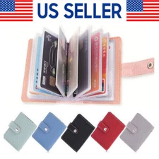 RFID Blocking ID Credit Card Holder 26 Cards Slim PU Leather Pocker Case Wallet