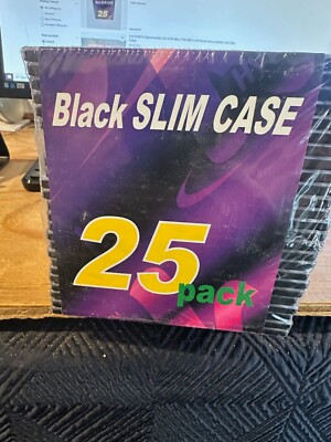 K Hypermedia Black Slim CD Cases, 25 Pack, New Sealed