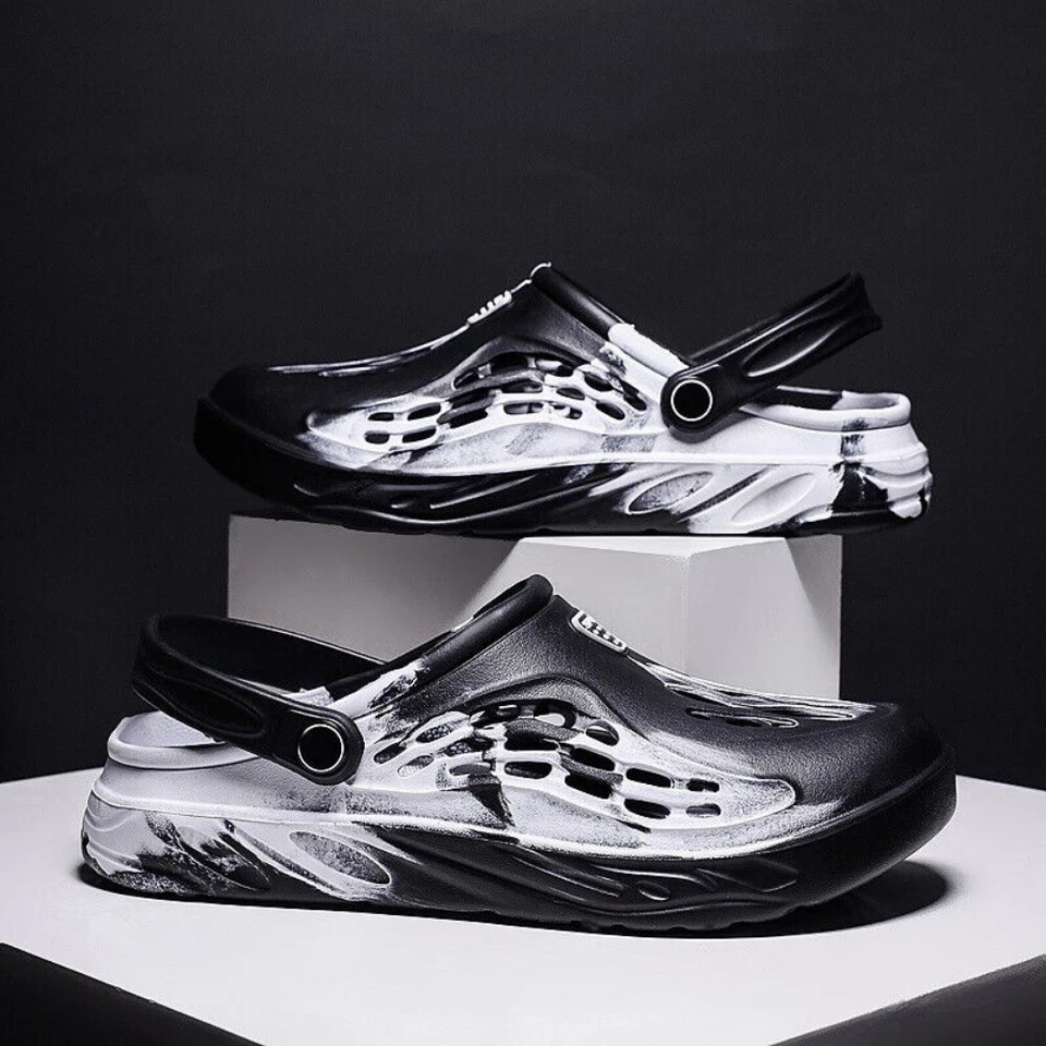 Hombres Sin cordones Jardín Mulas Zuecos Sandalias Deportivas Agua Playa Zapatillas Zapatos Talla EE. UU. Foto 2 de 4