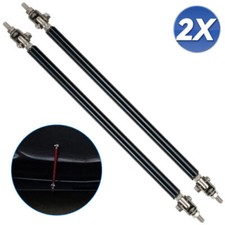 2x Car Adjustable Front Bumper Lip Strut Rod Tie Support Bars Spoiler Splitter