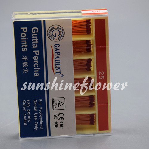 1 Box New Dental Gapadant Gutta Percha Points #25 120 Pcs/Box Best Quality - Picture 10 of 12