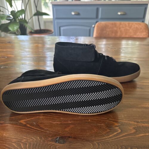 Size 9 Statehood Mens High-Top Moccasin Charcoal Gum Black Sneakers Shoes