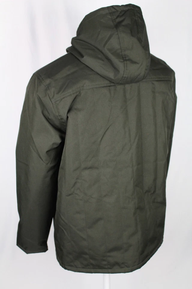 CAT Caterpillar Men's Jacket Quilted Insulated Oxford Hooded Green Water Wind - Image 2 of 4