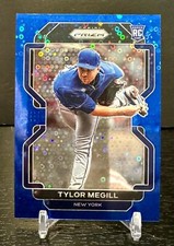 2022 Panini Prizm #254 Tylor Megill Blue Donut Circles Prizm #/199