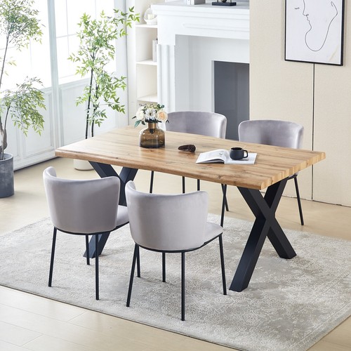 Lux Grey Velvet Dining Chairs Set 2 4 6 Kitchen Chairs Armchairs for Dining Room - Picture 3 of 45