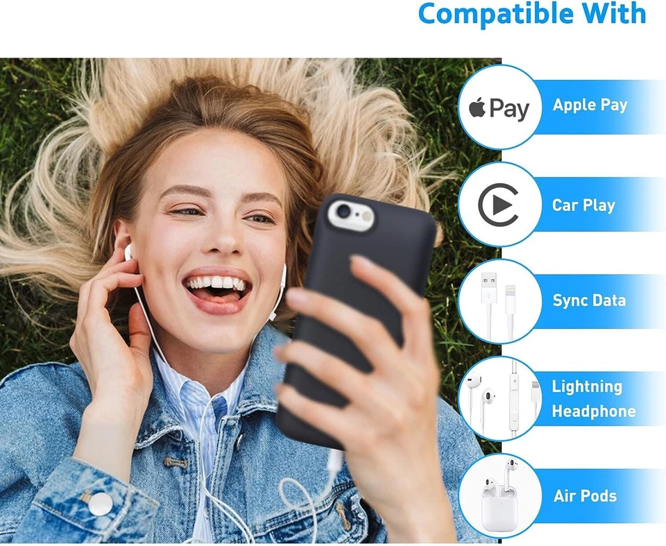 for iPhone 7/8/6s/6/SE 2020 2023 Battery Case Charging Cover Extended Power bank - Image 3 of 4