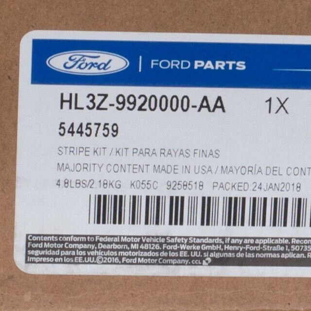 Kit de calcomanías de ébano derecho genuino Ford F-150 2017-2018 HL3Z-9920000-AA OEM NUEVO Foto 4 de 4