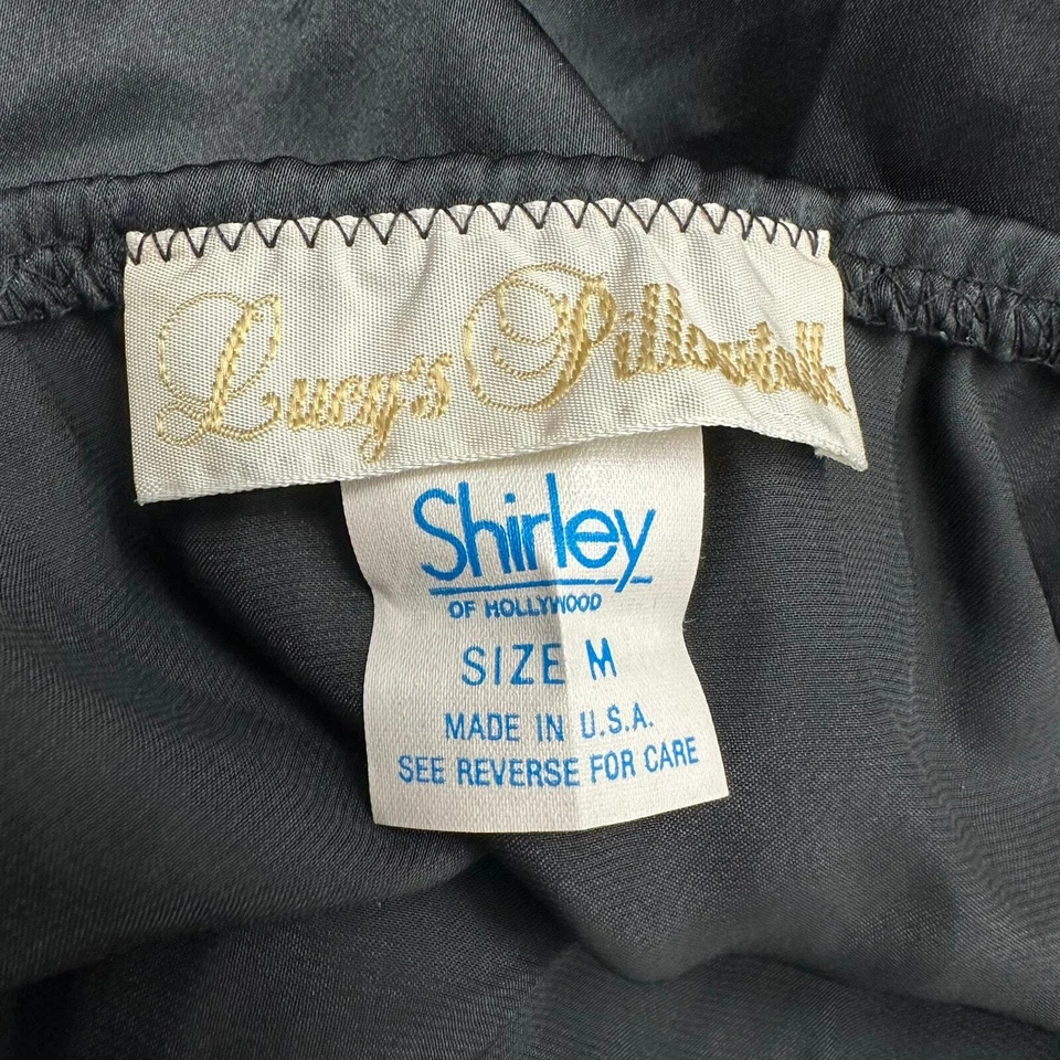 Vintage Shirley of Hollywood Womens Slip Dress Size M Black Witchy Whimsigoth Foto 3 de 4