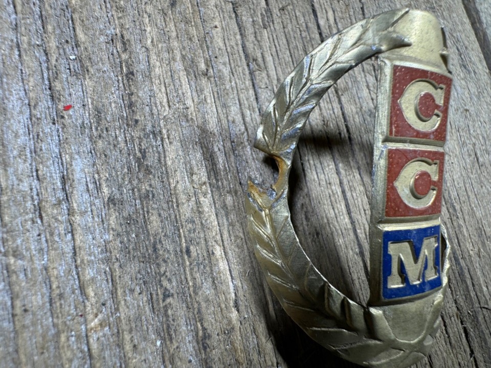 Vintage antique bike bicycle CCM head badge crest emblem sign headbadge