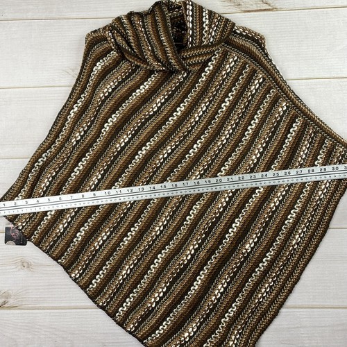 Tickled Pink Scarf/Shawl Brown Cable Knitted Pullover Lightweight Sweater NWT - Picture 4 of 10