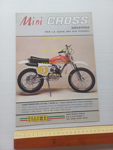 Omer Mini Vallelunga 50 Mini Cross 50 depliant originale epoca genuine brochure - 第 1/2 張圖片