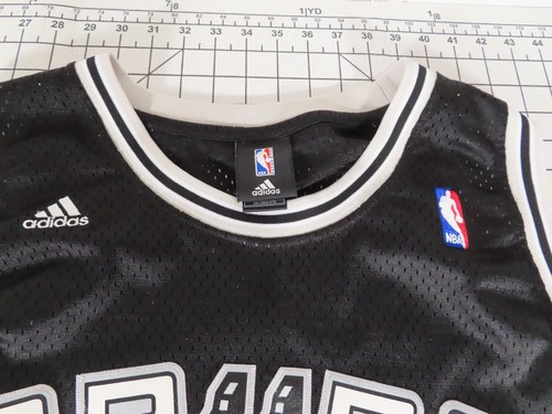 VTG San Antonio Spurs Tim Duncan Adidas Swingman Jersey Black Size 2XL +2 Sewn - Picture 5 of 13