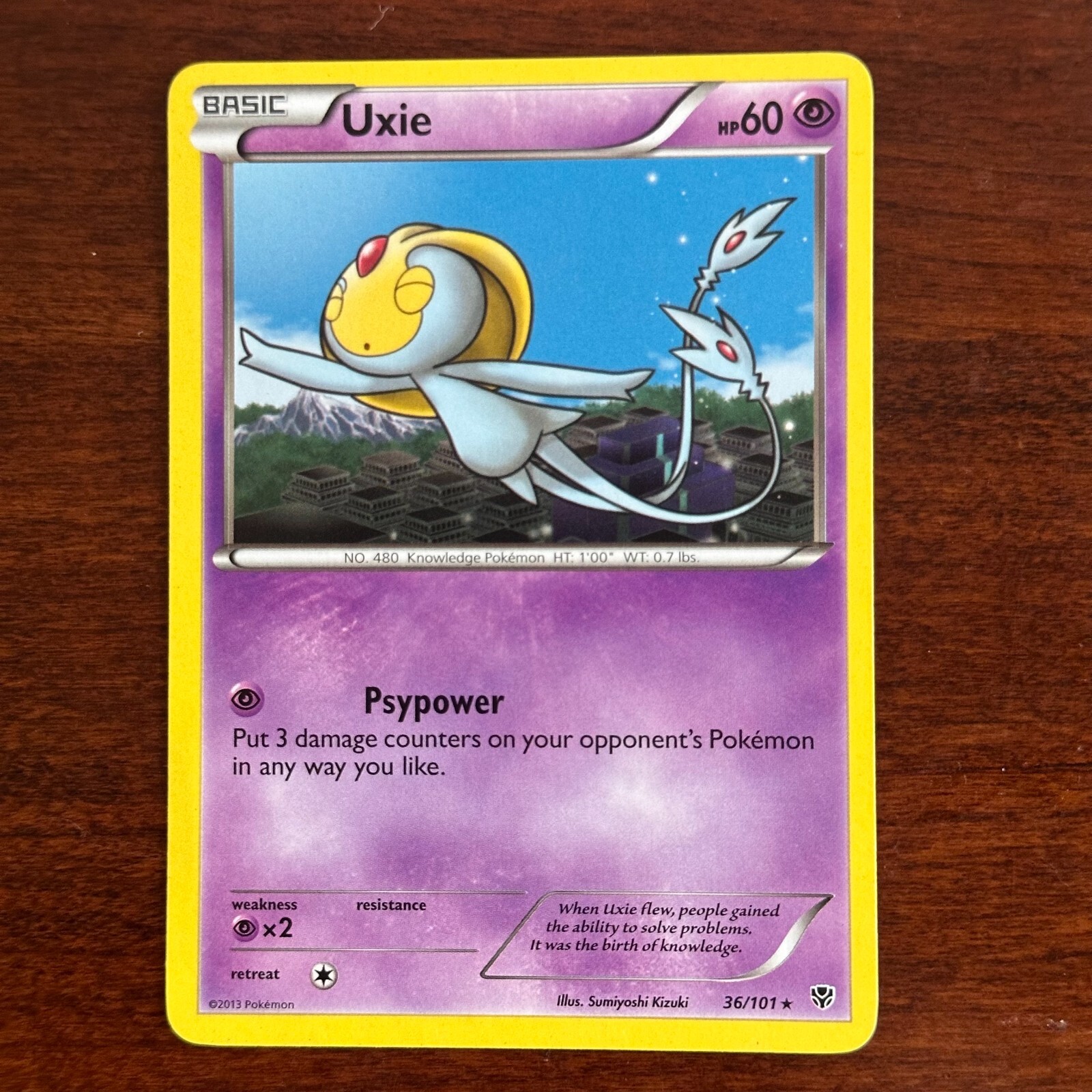 Uxie 36/101 Non Holo Rare Plasma Blast Pokemon Card