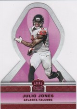 JULIO JONES Crown Royale RARE PINK RIBBON Die-Cut RED INSERT FOOTBALL CARD