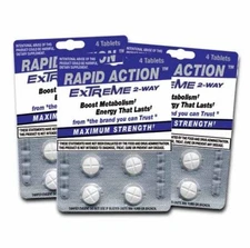 Rapid Action Extreme  Energize 2-Way Energy Pills 8  packs of 4 = 32 pills 