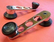 VW Käfer Bus T2 Golf 1+2 Fensterkurbel SCHWARZ / CHROM ab 1967 1-PAAR 010-310501