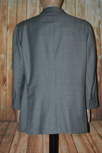 Samuelsohn Men Gray Super 110 Surgeon Cuffs 2 Button Sports Coat Sz 46R - Picture 6 of 14