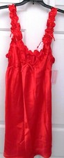 NWT-OSCAR DE LA RENTA, SPECIAL, MEDIUM, RED HOT, BABYDOLL NIGHTIE-NEW