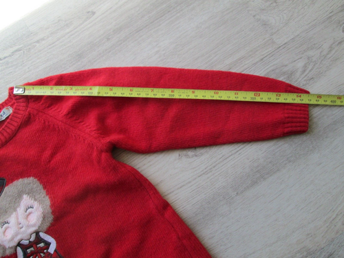 ❤ Dr Kid red applique sweater 4 4T cotton wool long sleeves bow holidays - Picture 18 of 23