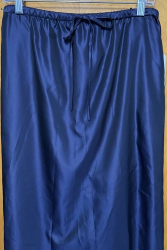 Anne Klein Womens Liquid Look Satin Feel Maxi Skirt Pockets Deep Violet Sz 10 - Picture 5 of 16