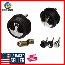 Polished Black T-Handle Latch - Lightweight & Easy to Install for Freshwater Use