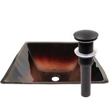 Miseno MNO-6018 Square 16-1/2" Vessel Bathroom Sink - Bronze