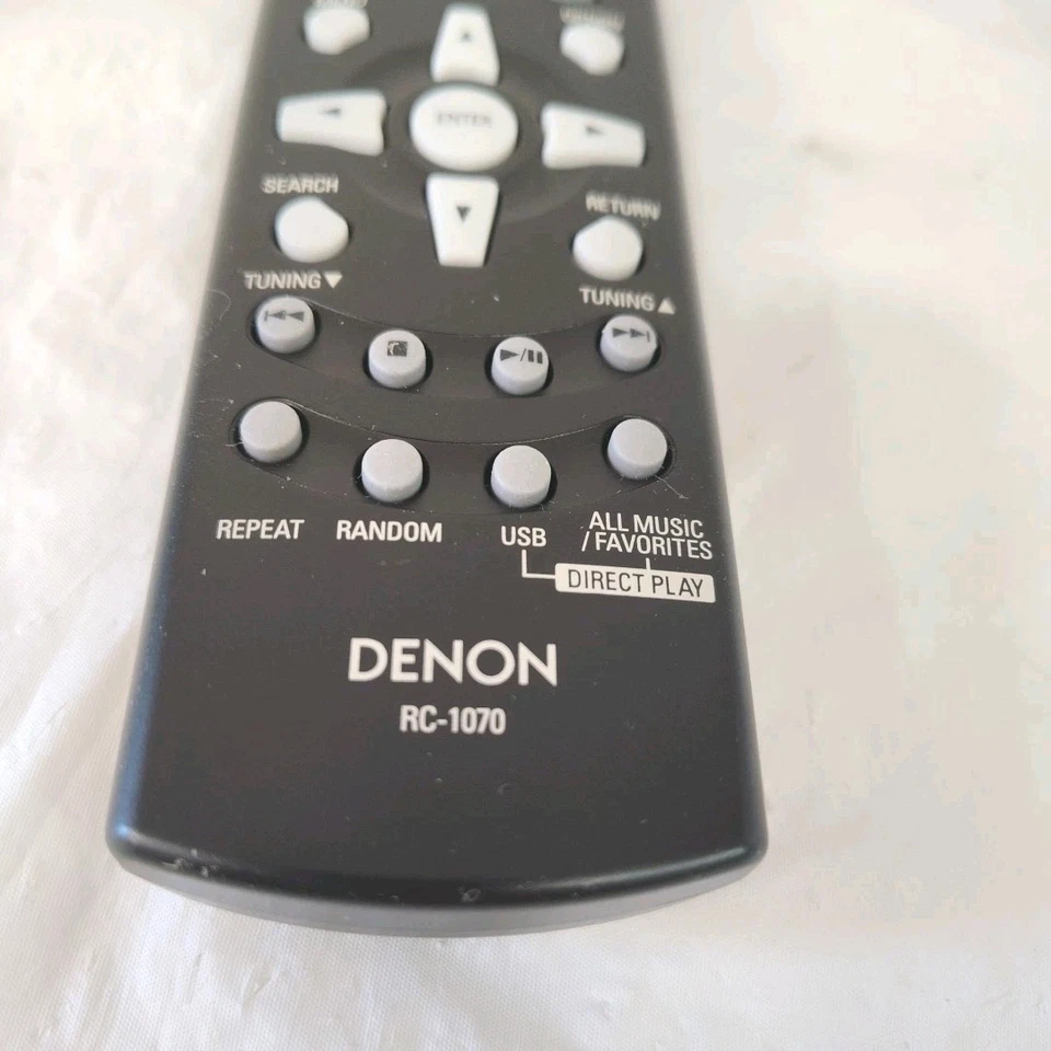 Denon Audio Visual Receiver Remote Control OEM RC-1070 Black Stereo NOS - Image 3 of 4