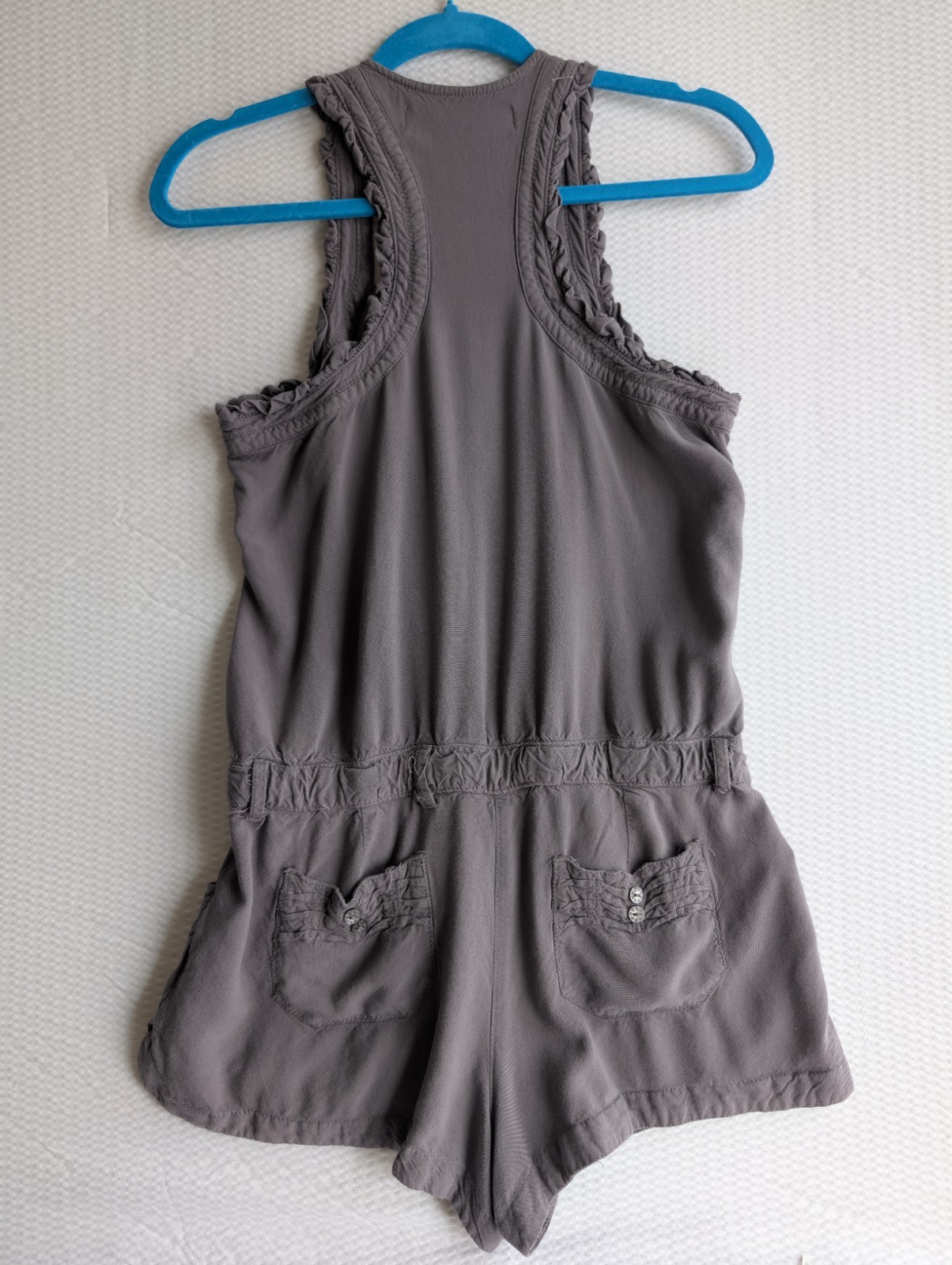 JOLT  Gray Button Down Romper W/ Drawstring  SZ L… - image 3