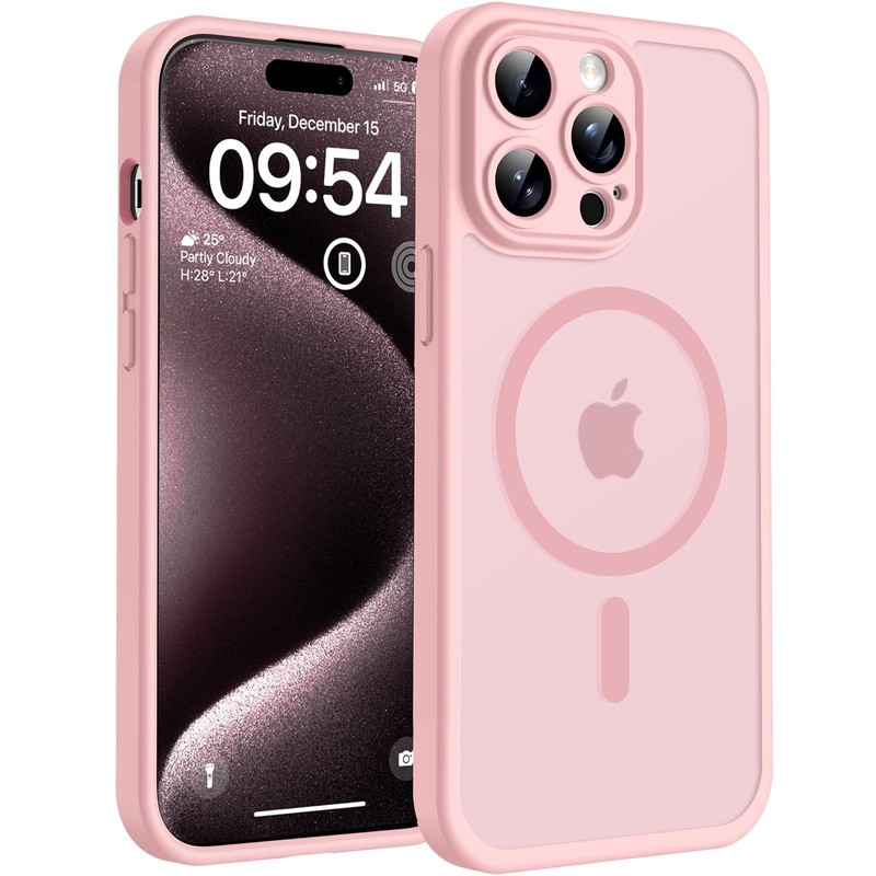 iPhone 15 Pro Max Case, Upgraded Full Camera Protection 6.7 pink
