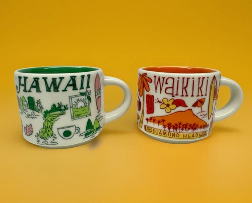 STARBUCKS ORNAMENT HAWAII WAIKIKI BEEN THERE SERIES Espresso Mini Mug 2oz LOT