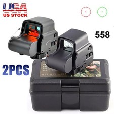 2pcs,558 Holographic Red Green Dot Scope -Red white membrane Aluminum Alloy