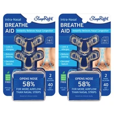 SleepRight Intra-Nasal Breathe Aids Breathing Aids for Sleep Nasal Dilator Snore