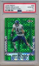 BRIAN URLACHER 2006 Topps FINEST Green XFRACTOR /50 #69 PSA 10 Pop 1
