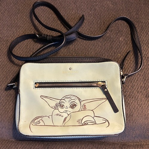 OOAK Kate Spade Bedford Square Pennington Mint Leather Bag The Child Mandalorian - Bild 1 von 7