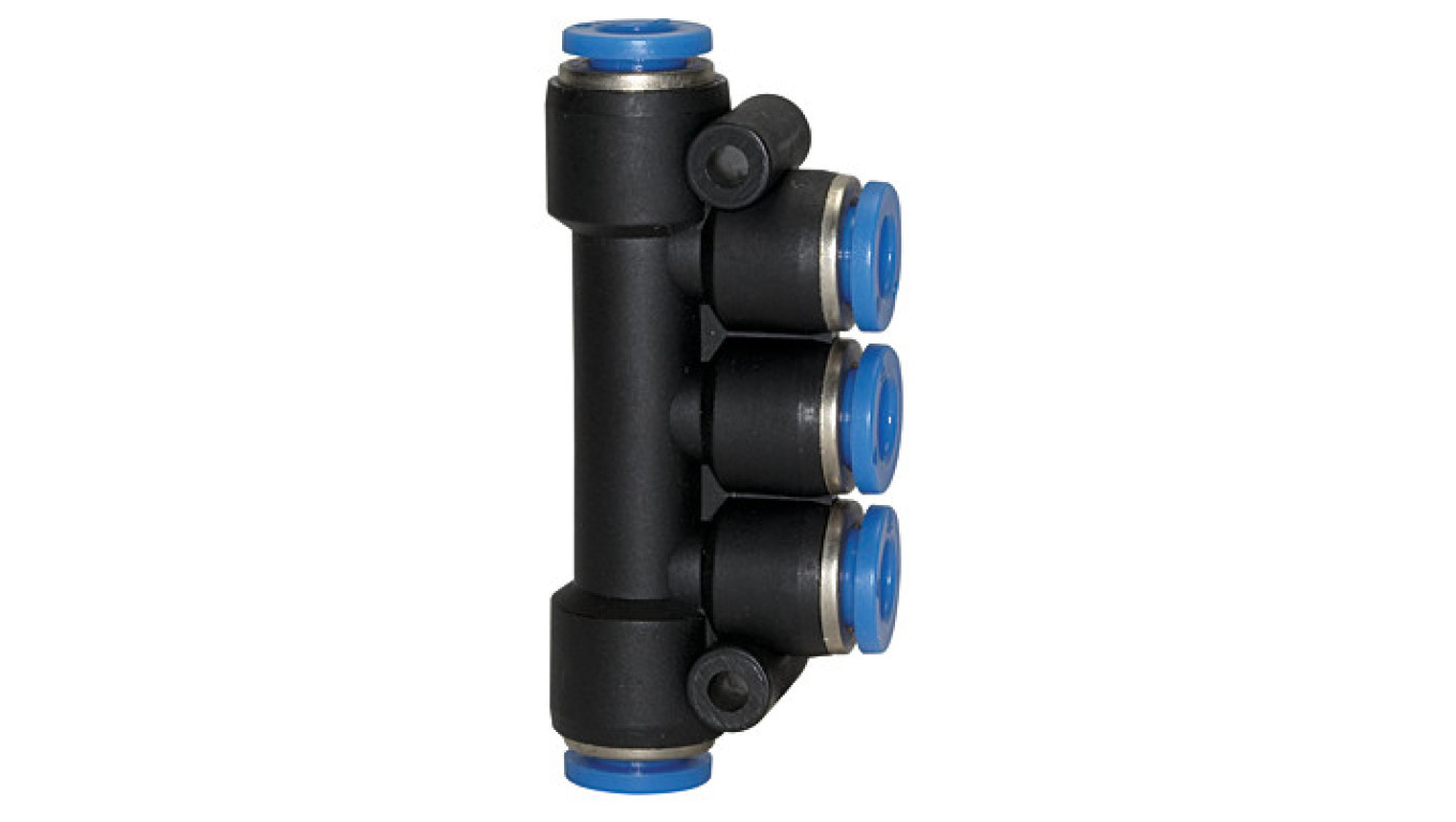 Plug-in distributor for hose fi 4, multi-segment, plastic, 5x4, 162.004 /T2UK