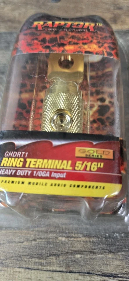 Raptor GHDRT1 Ring Terminal Heavy Duty 1/0 GA Input Gold Series New in Package - Image 3 of 4