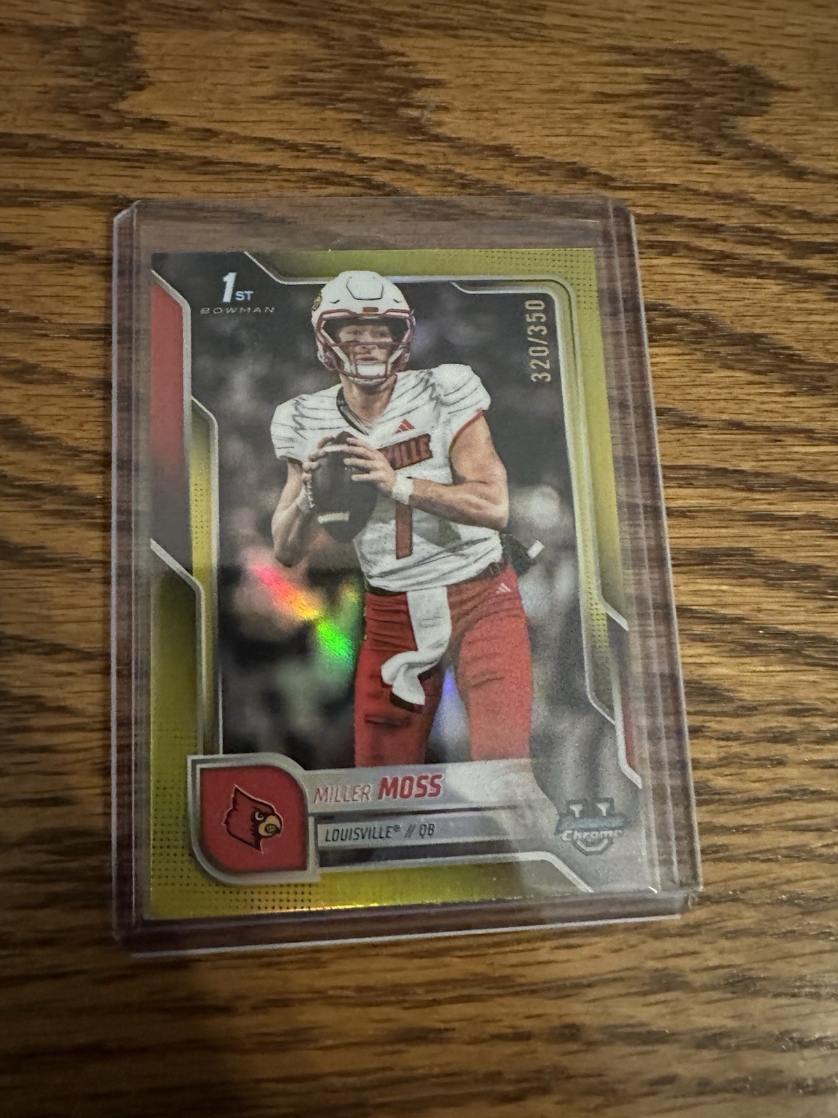 2025 Bowman Chrome U Miller Moss 1st Yellow Refractor /350 #141