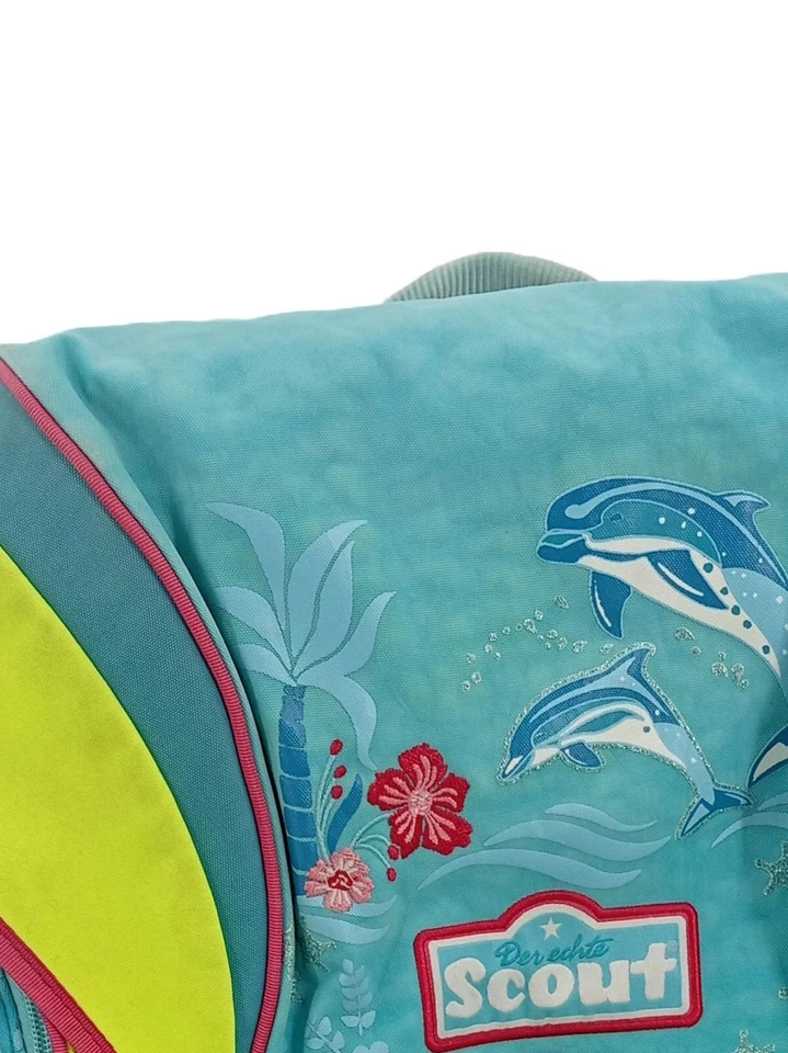 Scout Schulranzen Delfine Kinder Blau Ranzen Höhe 41cm Breite 29cm - Bild 3 von 4