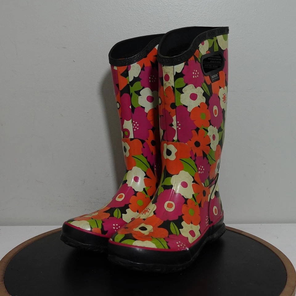 Bogs Rain Boots Women 6 Spring Floral Multicolor Rubber Waterproof Gardening - Image 4 of 4