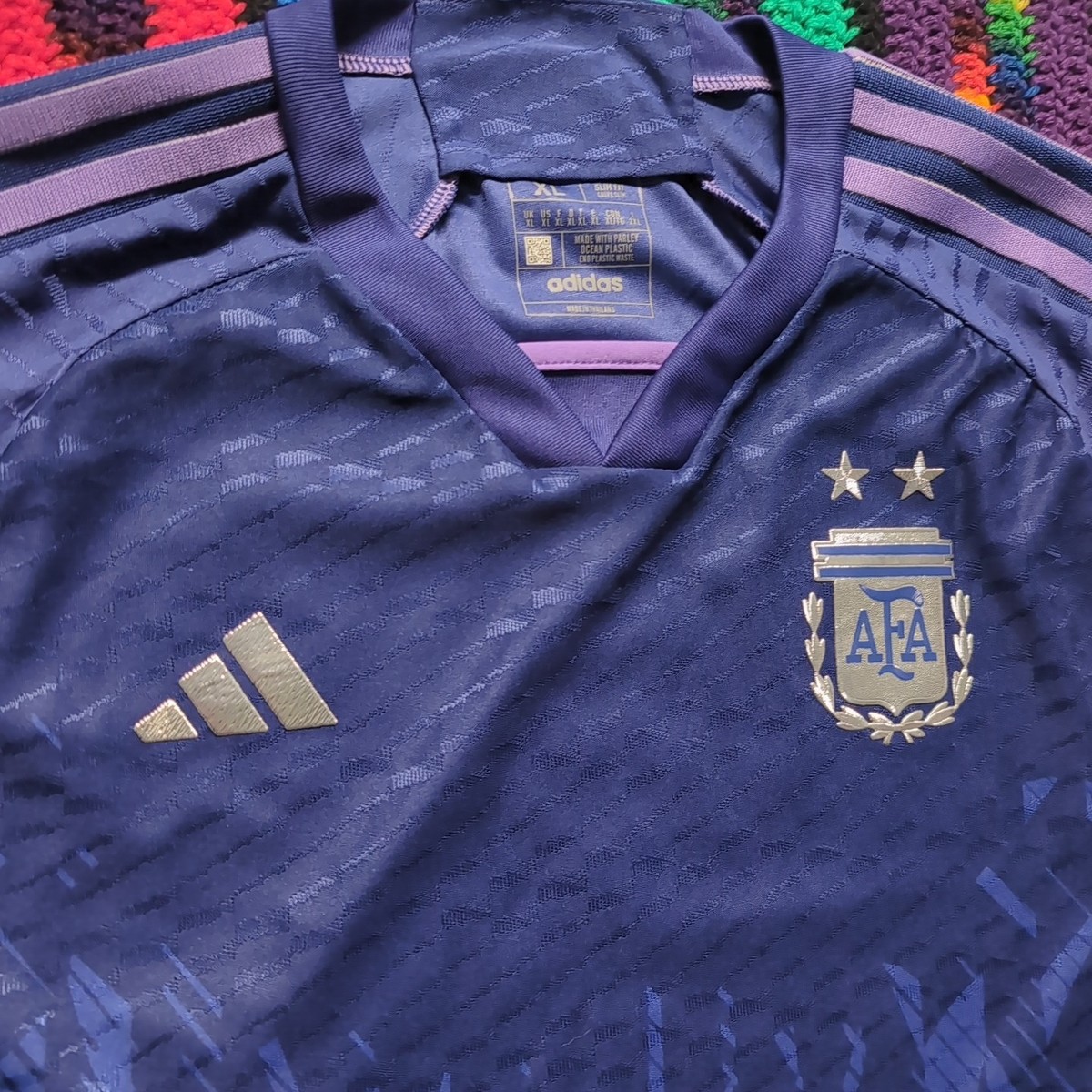 Mint Adidas Argentina 2022 World Cup Away Soccer Jersey Kit Mens