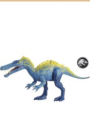 Jurassic World Suchomimus Blue Yellow Action Figure 16" Plastic Dinosaur Toy