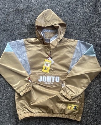 Pokemon x Target Starter Pullover Jacket Gold JOHTO Region Size LARGE IN HAND