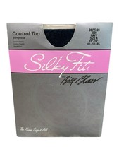 Vintage Silky Fit Bill Blass Control Top Pantyhose Navy Blue Size A 3800