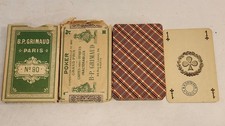 Antique B.P. Grimaud Paris No. 90 Poker Cards W/ Box Sleeve 32 Card Deck
