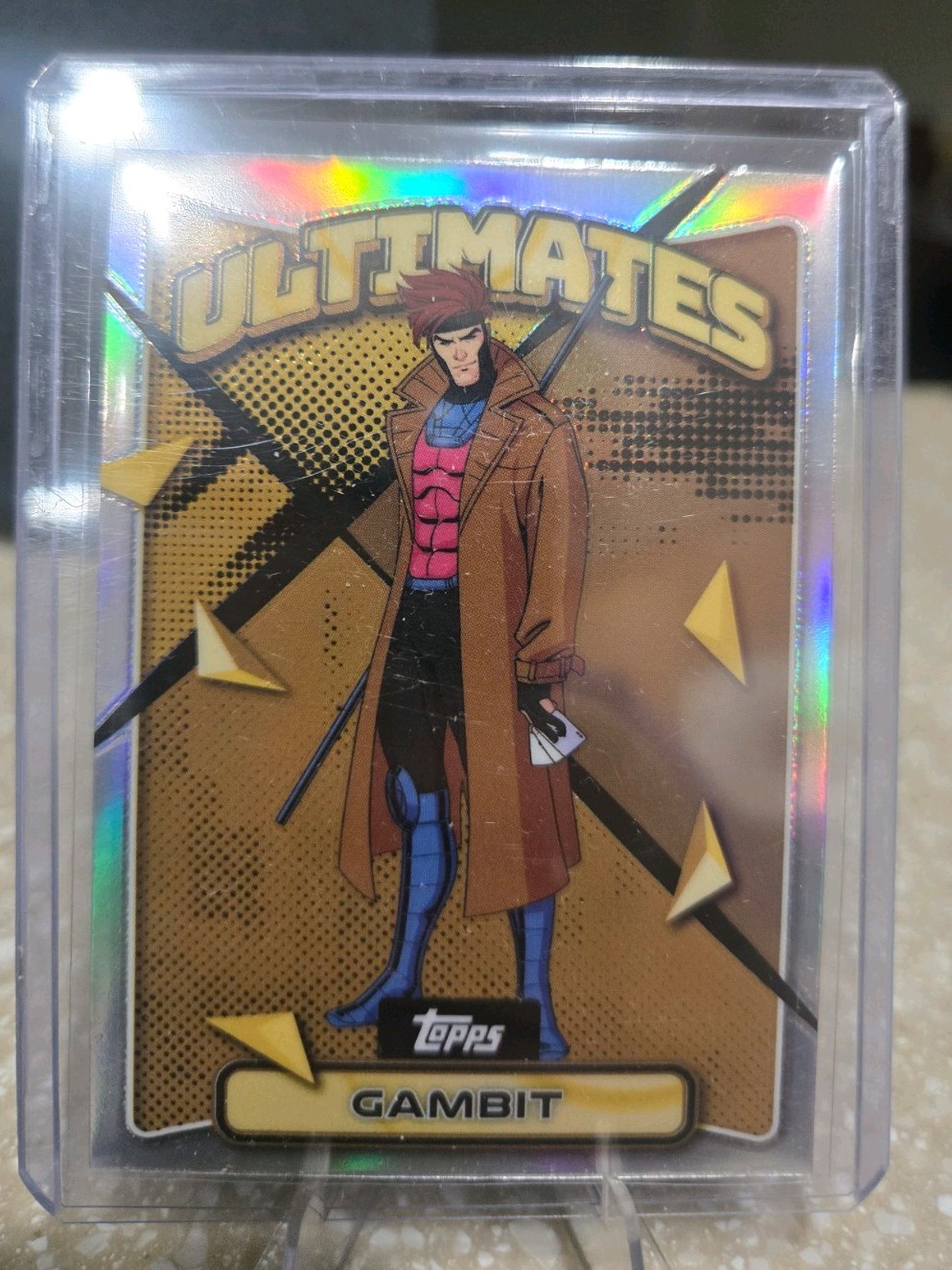 MINT 2025 Topps Finest X-Men '97 GOLD REFRACTOR ULTIMATE GAMBIT RARE CARD # 81