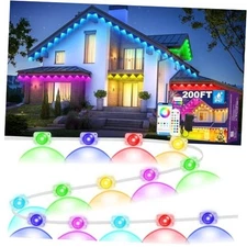  Permanent Outdoor Lights for Halloween 200ft RGB House 200ft RGB Multi-colored