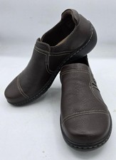 Clarks Cora Poppy Casual Pebble Loafers Shoes Brown Women's Size 7M Slip On