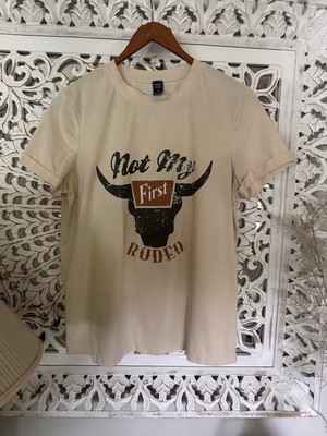 Not My First Rodeo Cuffed Arm T-shirt Size Small